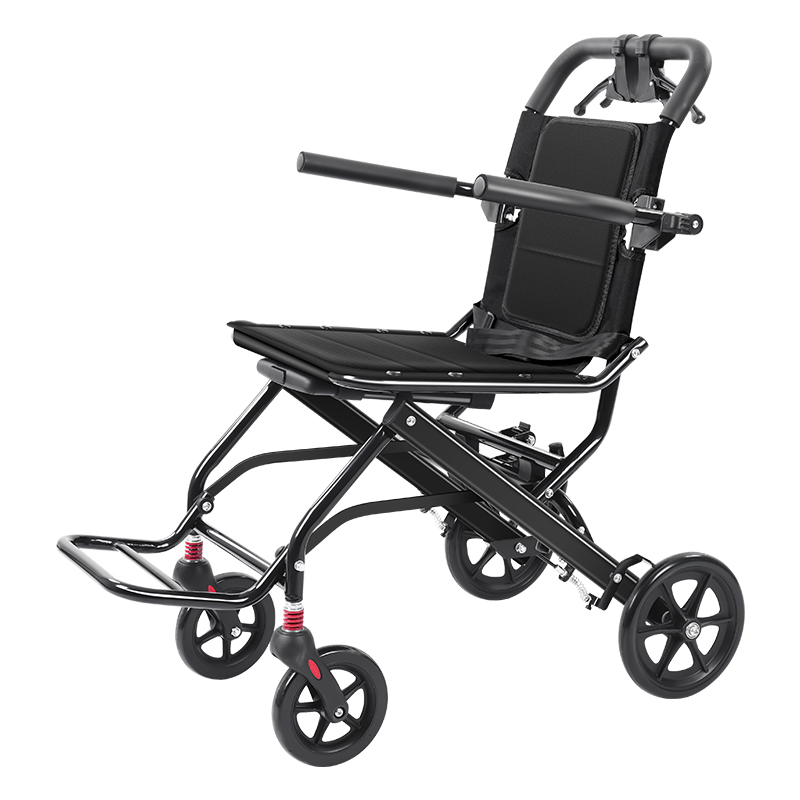 WC10-BLACK/WHITE-型折叠轮椅，轻巧紧凑，方便携带