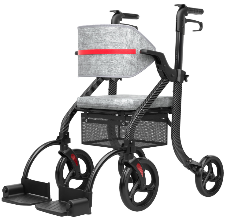 WC09-多功能手动轮椅助行器折叠康复防摔手动轮椅