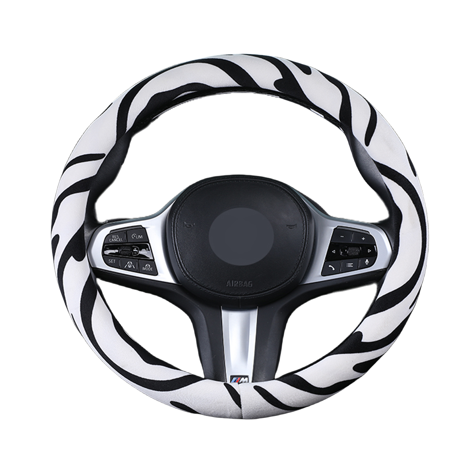 黑白纹汽车方向盘套