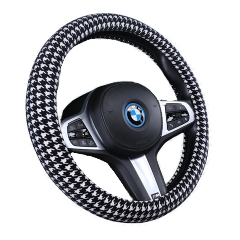 千鸟格汽车方向盘套