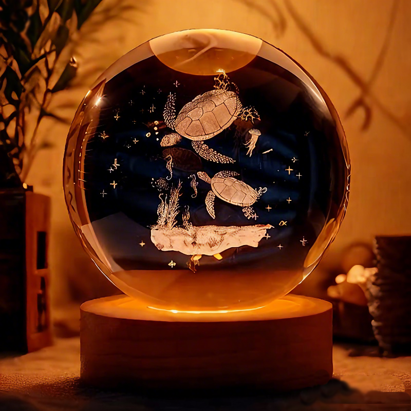 60海龟水晶球夜灯