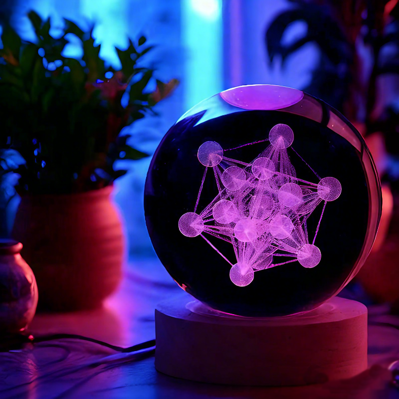 60 塔特隆立方体水晶球夜灯