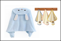 蓝兔婴儿浴巾套装