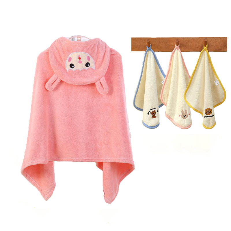 Fluffy sheep baby towel set