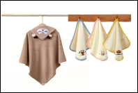 咖色萌鹿婴儿浴巾套装