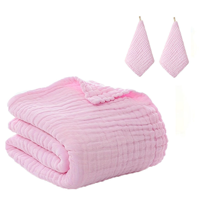 六层粉色泡泡浴巾