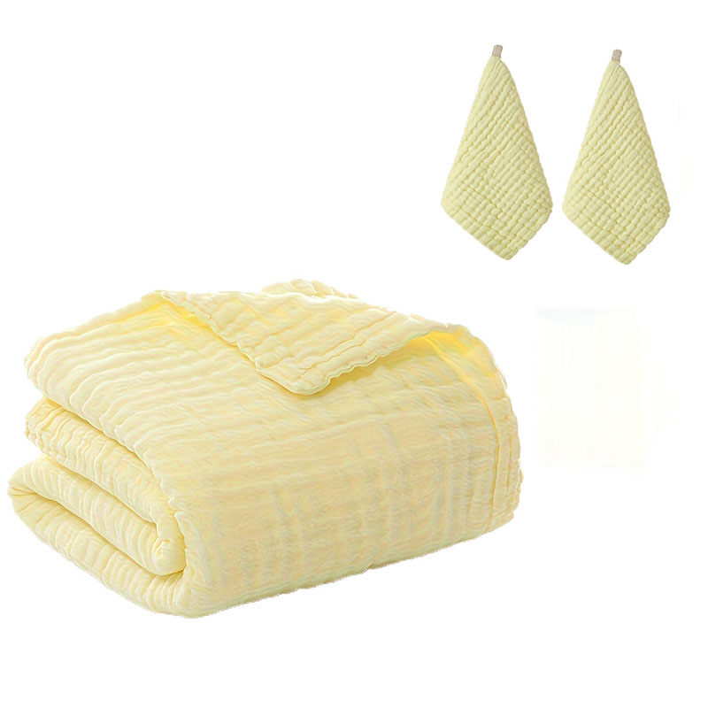 六层黄色泡泡浴巾