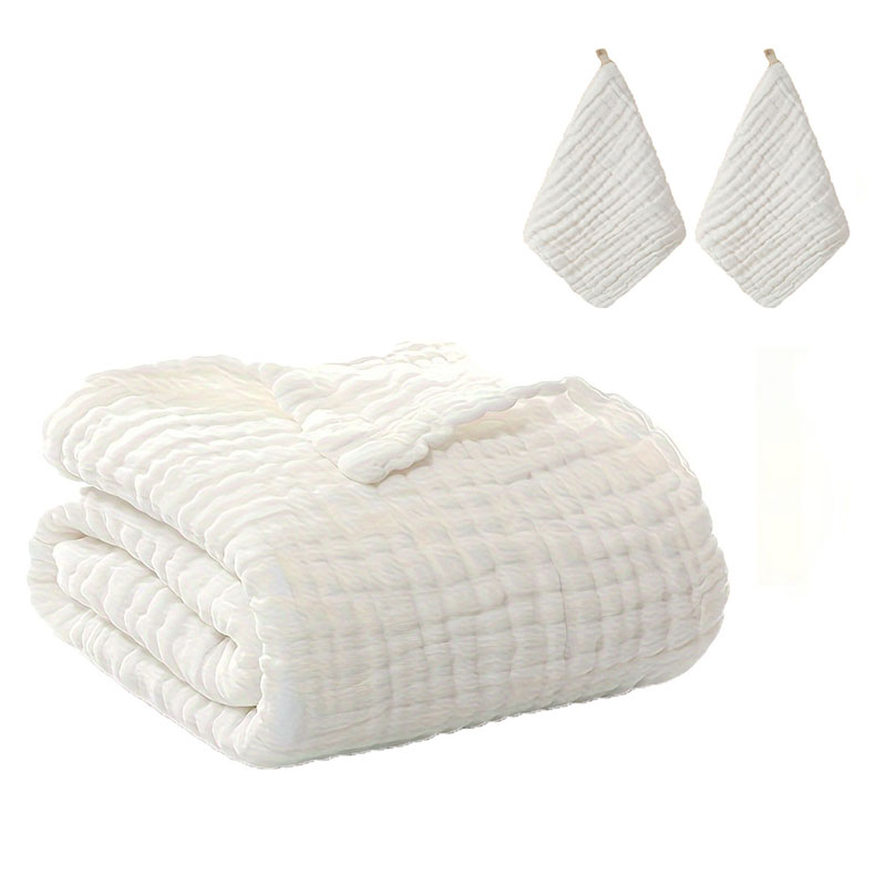 六层白色泡泡浴巾