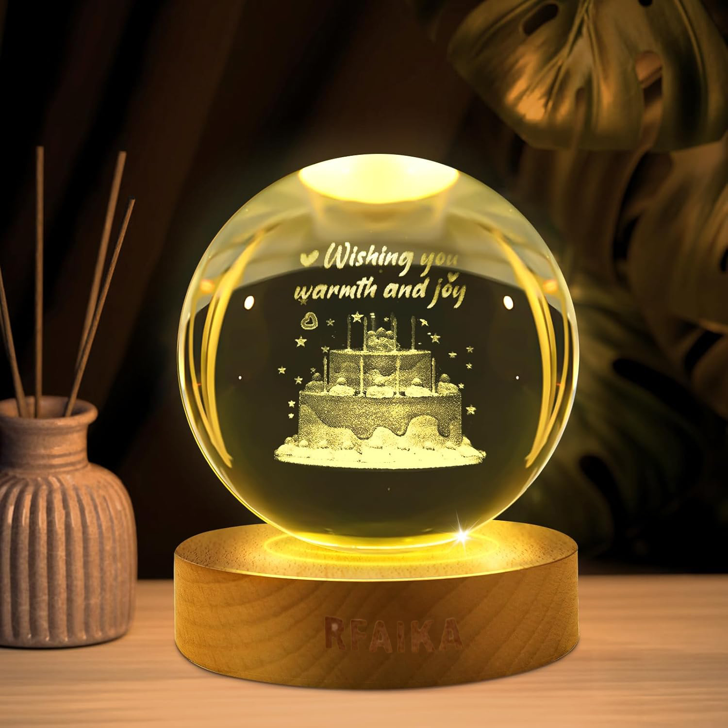 60 生日蛋糕水晶球