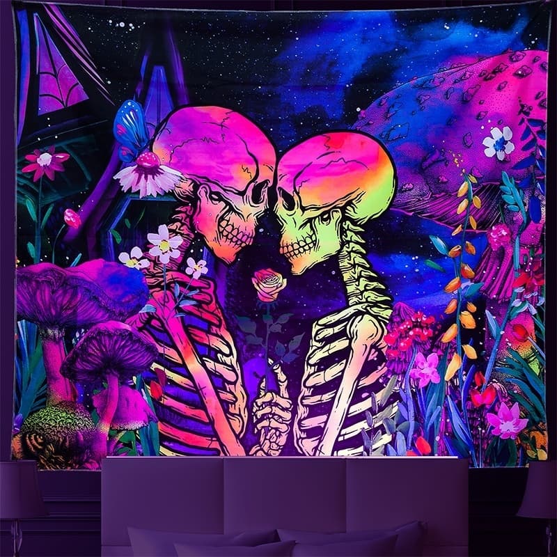 夜光骷颅挂毯（大尺寸）