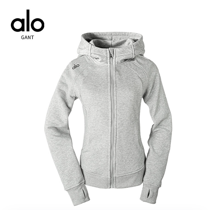 ALOGANT拉链加绒卫衣外套