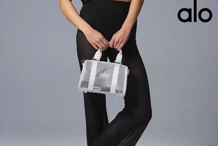 alo字母徽标撞色设计尼龙单肩斜挎手提包