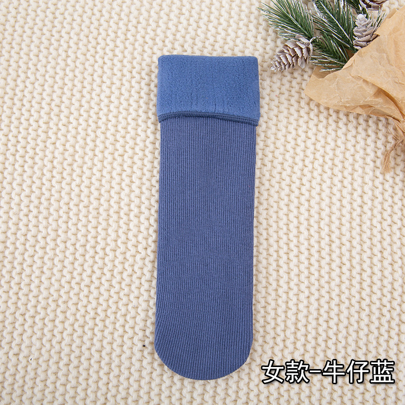 厚袜子女冬季加绒雪地袜男加厚
