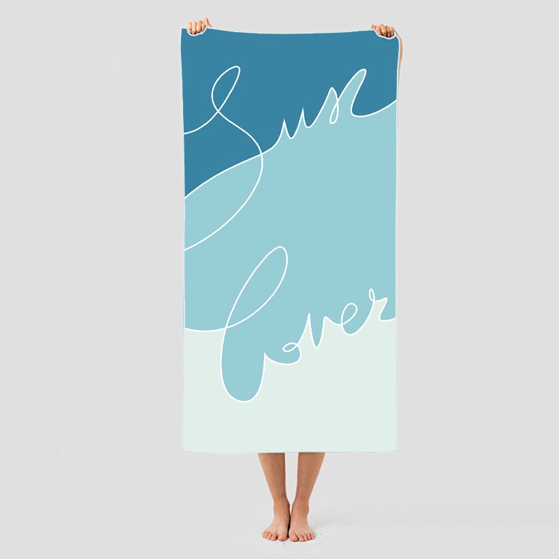 速干沙滩巾印花便携速干健身运动毛巾户外沙滩毛巾