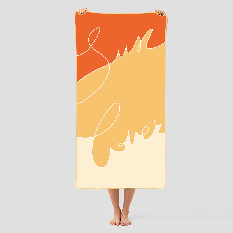 速干沙滩巾印花便携速干健身运动毛巾户外沙滩毛巾