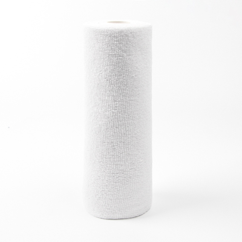 一次性清洁毛巾卷加厚款超细纤维厨房吸水去油污吸水手撕洗碗抹布25*25cm*20片英文俄文