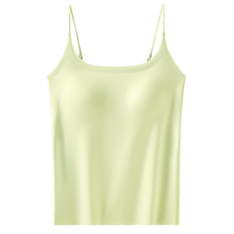 带胸垫吊带背心女士夏2026新款薄款U型内搭冰丝无痕外穿美背抹胸