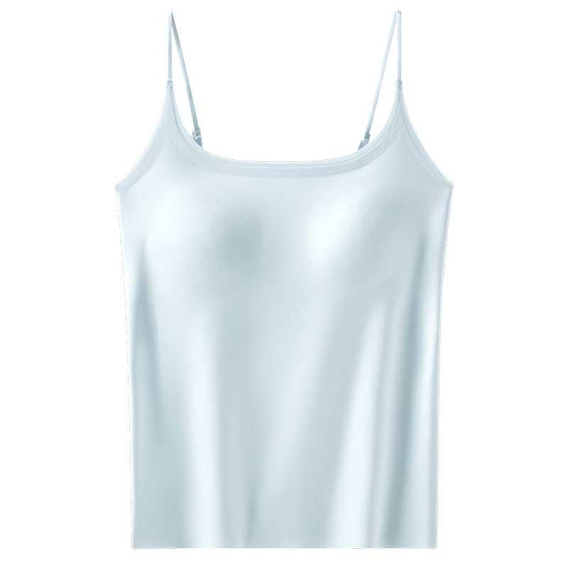 带胸垫吊带背心女士夏2026新款薄款U型内搭冰丝无痕外穿美背抹胸