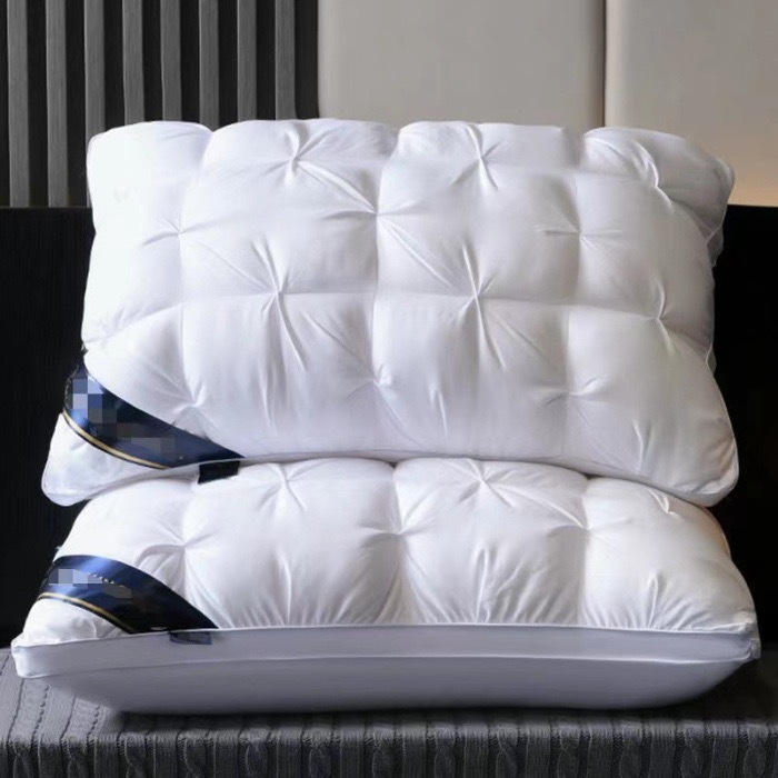 New high-end hotel twist bread pillow collapse neck protection feather velvet cervical adult pillow core