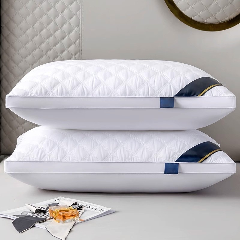 Three-Line hotel pillow high elastic non-collapse pillow core adult single neck protection feather pillow