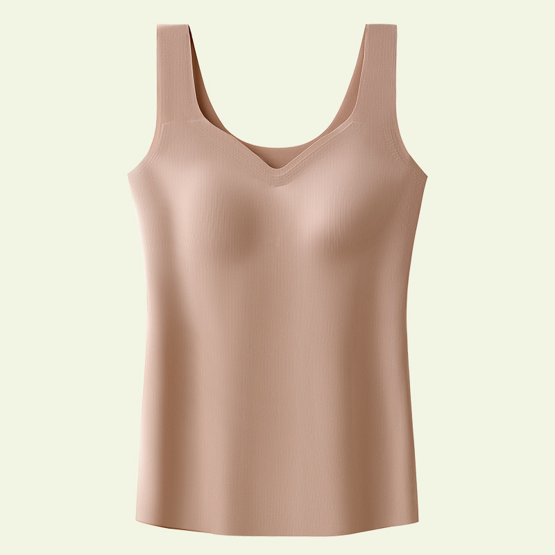 无痕背心吊带女外穿春季2026新款免穿文胸内衣打底带胸垫一体内搭