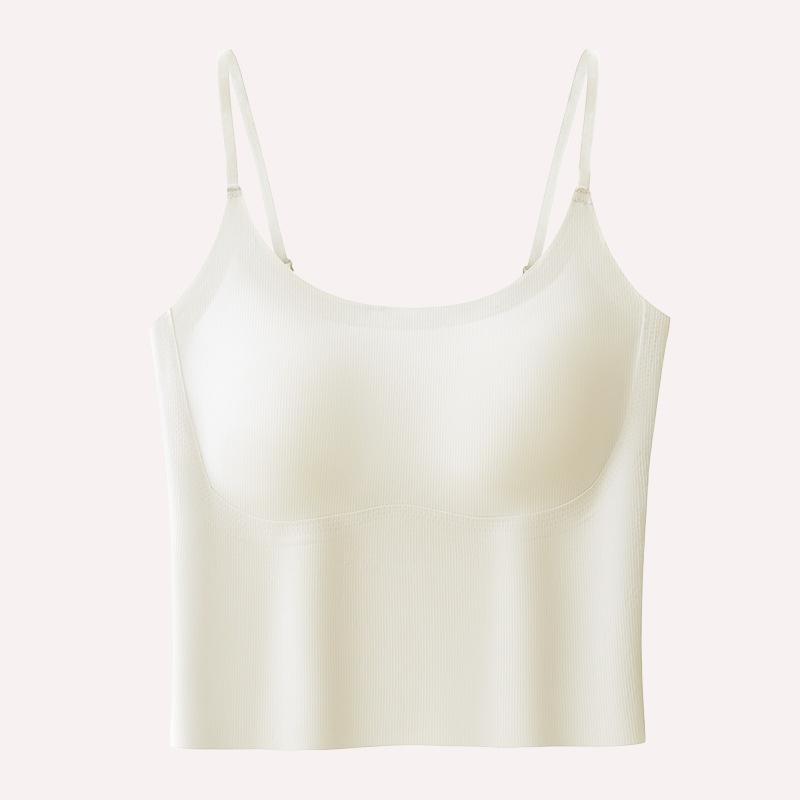 无痕美背吊带背心女运动瑜伽内搭2026新款带胸垫外穿打底文胸内衣