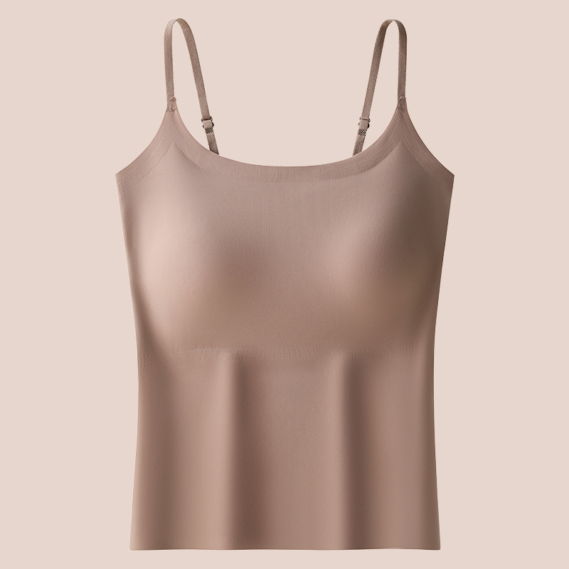 吊带背心女带胸垫2026新款内衣内搭薄款外穿美背免穿文胸打底上衣