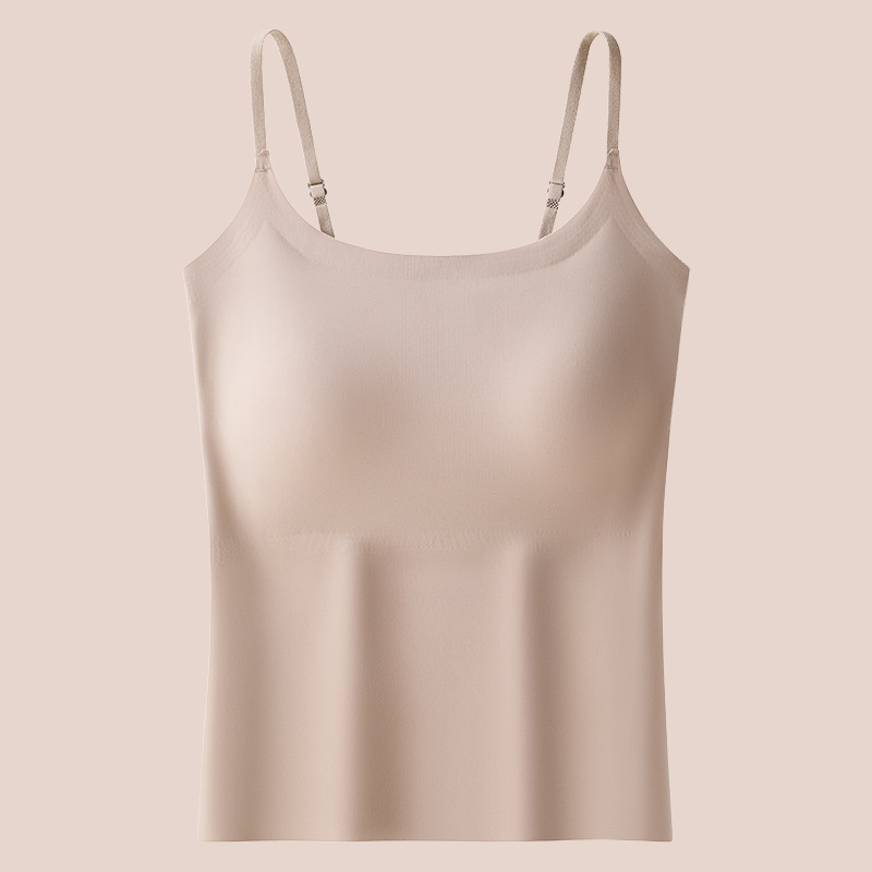 吊带背心女带胸垫2026新款内衣内搭薄款外穿美背免穿文胸打底上衣