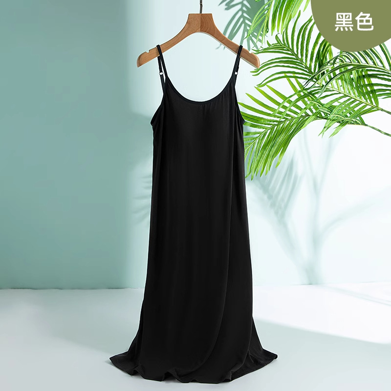 吊带睡裙女带胸垫一体式防凸点2026新款春夏外穿高级感睡衣家居裙