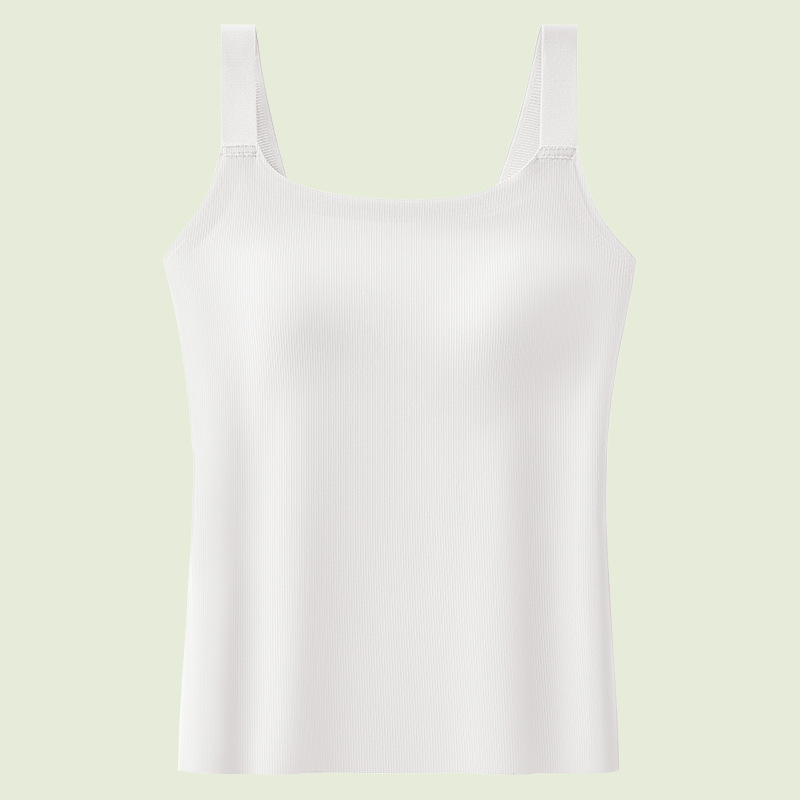 纯色背心吊带女外穿春夏2026新款免穿文胸带胸垫一体内搭上衣