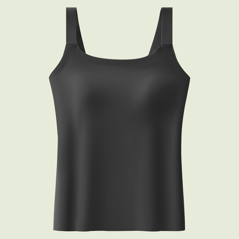 纯色背心吊带女外穿春夏2026新款免穿文胸带胸垫一体内搭上衣