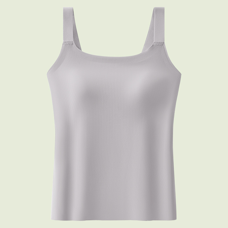 纯色背心吊带女外穿春夏2026新款免穿文胸带胸垫一体内搭上衣