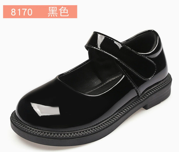 女童皮鞋2025新版二层皮黑色公主鞋校园鞋中小学生小女孩表演单鞋