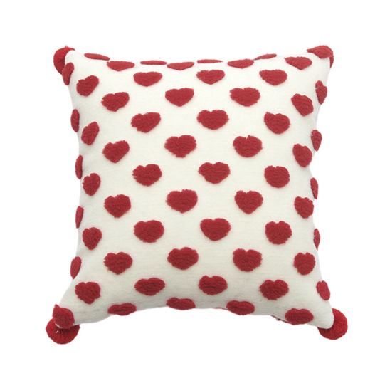 Red love bedside pillow cover simple style pillow cushion cover stereo sofa living room soft pillow cover
