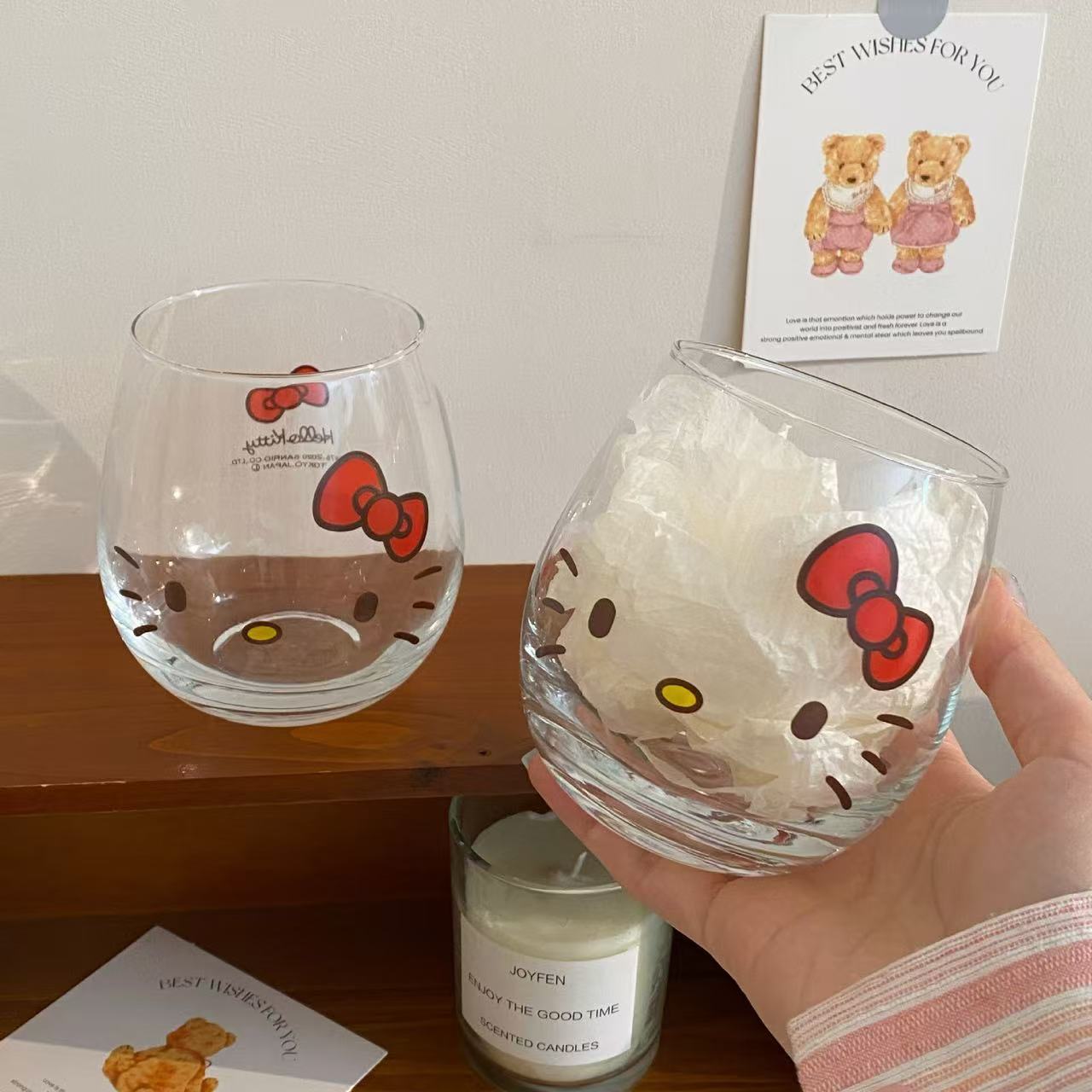 ins卡通可爱三丽欧kt玻璃水杯女生杯子茶杯网红杯精酿啤酒杯