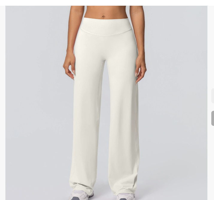 New cross-border double-sided brushed solid color high waist loose breathable yoga wide leg pants running fitness yoga Bell pants