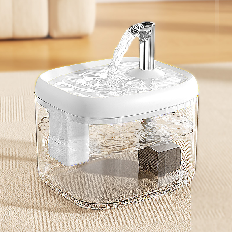 Cat water dispenser mute pet water basin automatic circulation flow filter cat and dog water feeding artifact cat supplies