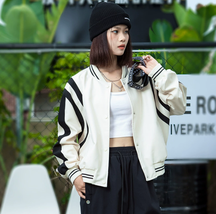 棒球服外套女同款潮流春秋季新款痞帅高街复古情侣款开衫夹克女
