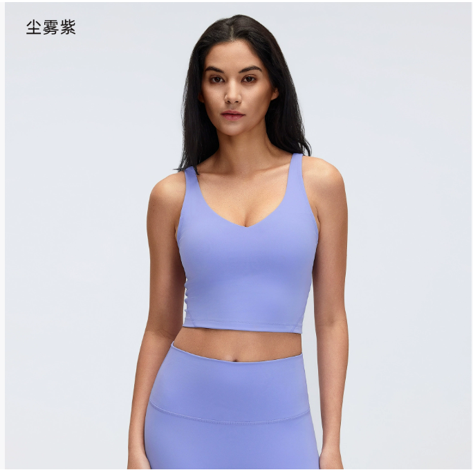 跨境新款美背运动内衣女瑜伽跑步文胸健身背心上衣瑜伽服S2054