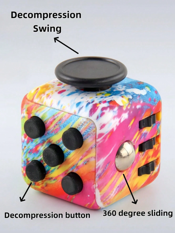 1/3 new decompress dice handle Rubik's Cube dice, vent toys, relieve pressure, smooth material, comfortable feel, easy decompression