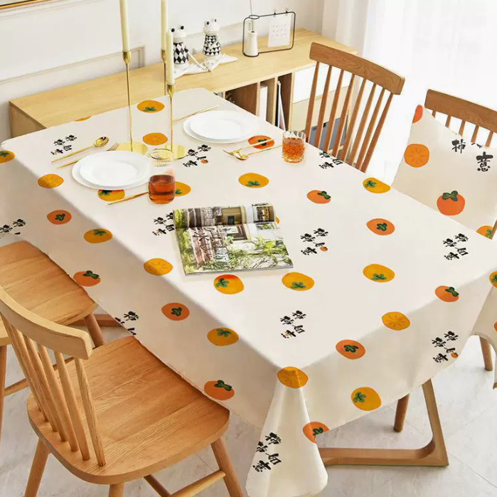 Tablecloth TPU coated waterproof oil-proof wash-free tablecloth