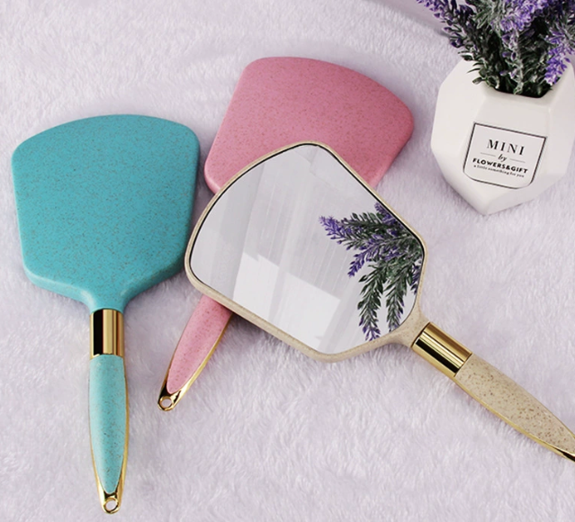 European-style retro handle cosmetic mirror hand-held beauty salon Beauty Mirror portable portable tattoo embroidery tools