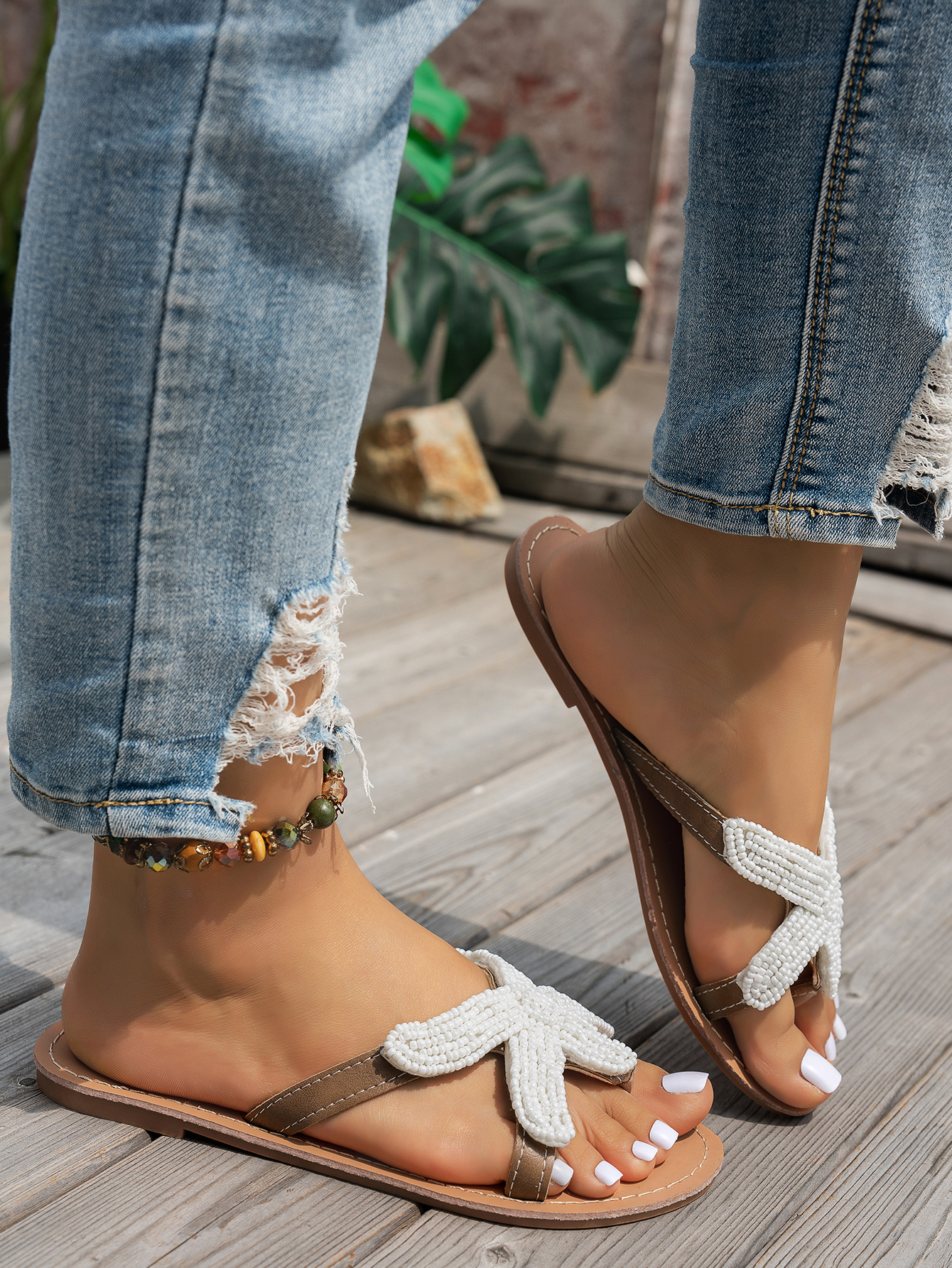 Summer Women's woven beach sandals