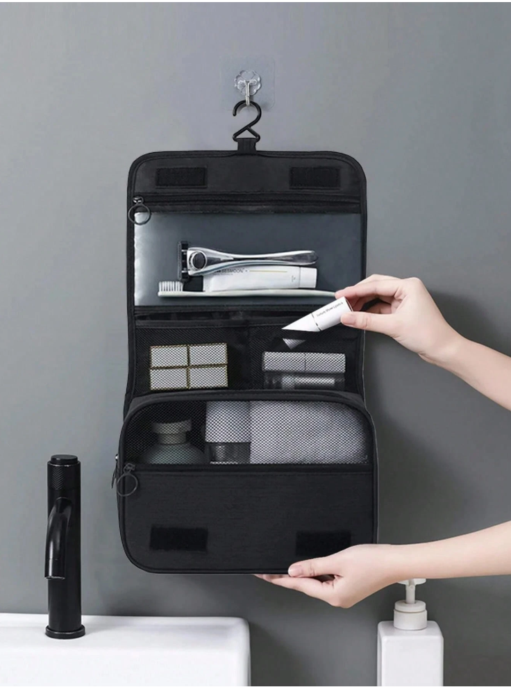 Travel hanging wash bag, large-capacity makeup storage bag, dustproof lightweight bag