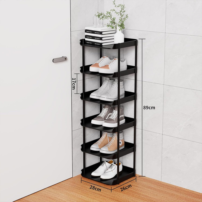 门口家用小型鞋柜亚马逊可折叠多层鞋子收纳神器塑料鞋托架新品