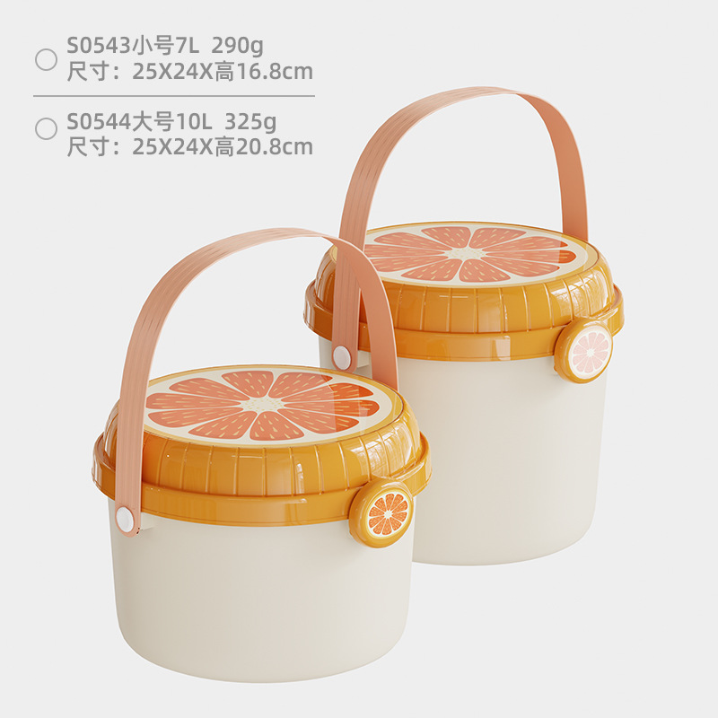 Cute fruit children's one-year-old gift bucket holiday party snacks candy hand-held gift bucket building blocks toy storage bucket
