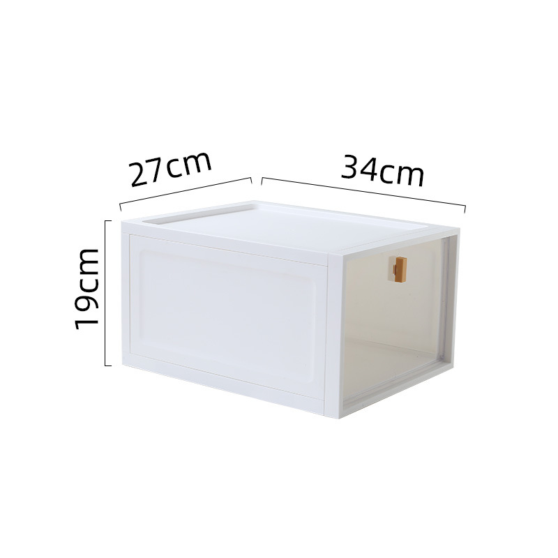Thickened plastic transparent dustproof multi-layer stacked drawer-type shoe box shoe storage box simple assembly shoe cabinet shoe JM