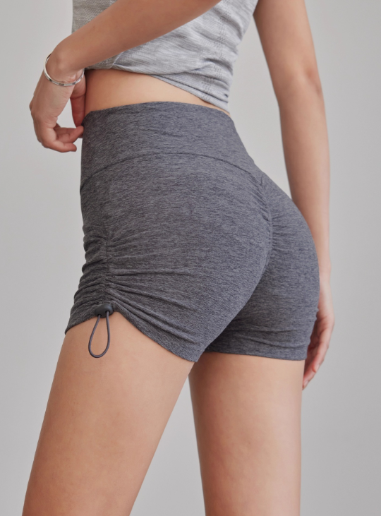Women's fitness shorts summer quick-dry outer tight-fitting elastic Pilates training wear running sports three-quarter yoga pants