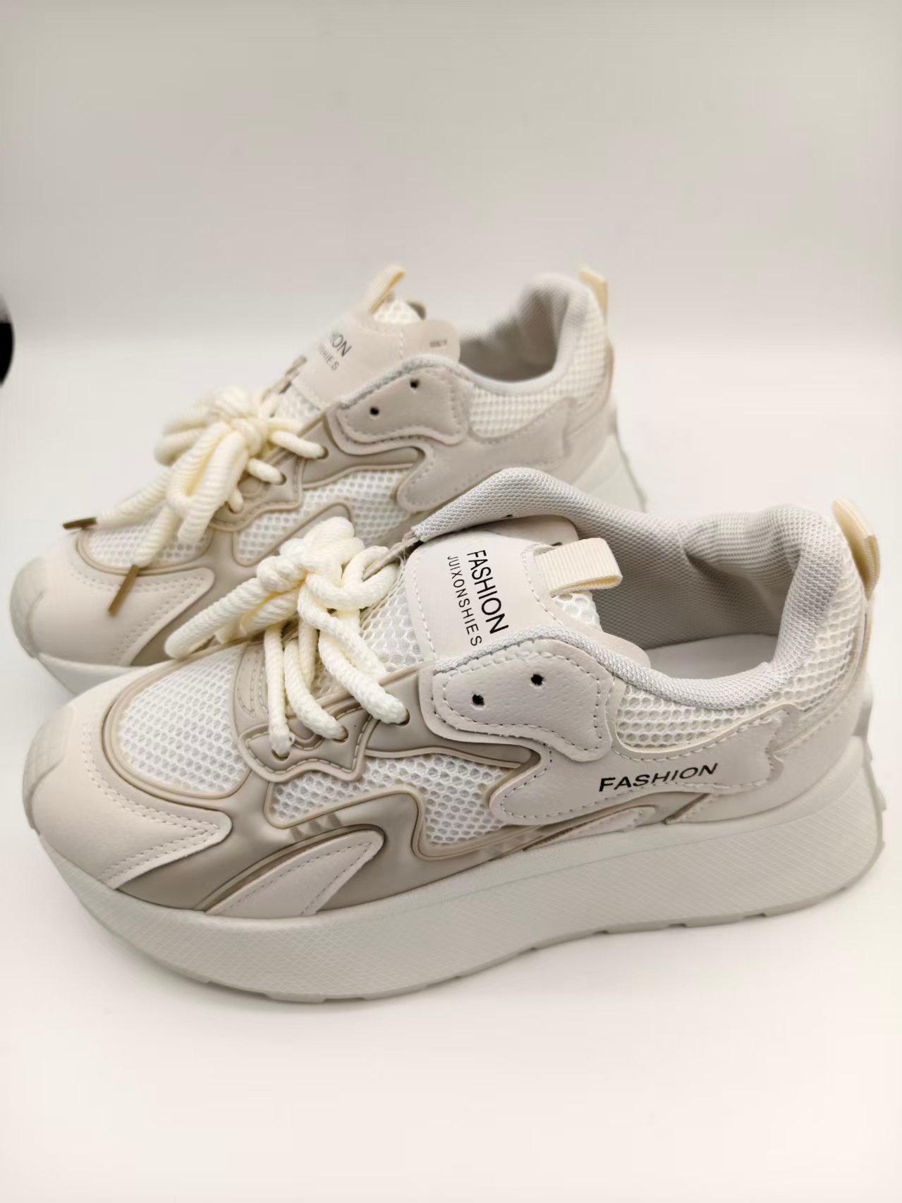 Thick-soled raised daddy shoes women's 2026 summer women's shoes breathable mesh thin sneakers small casual women's shoes