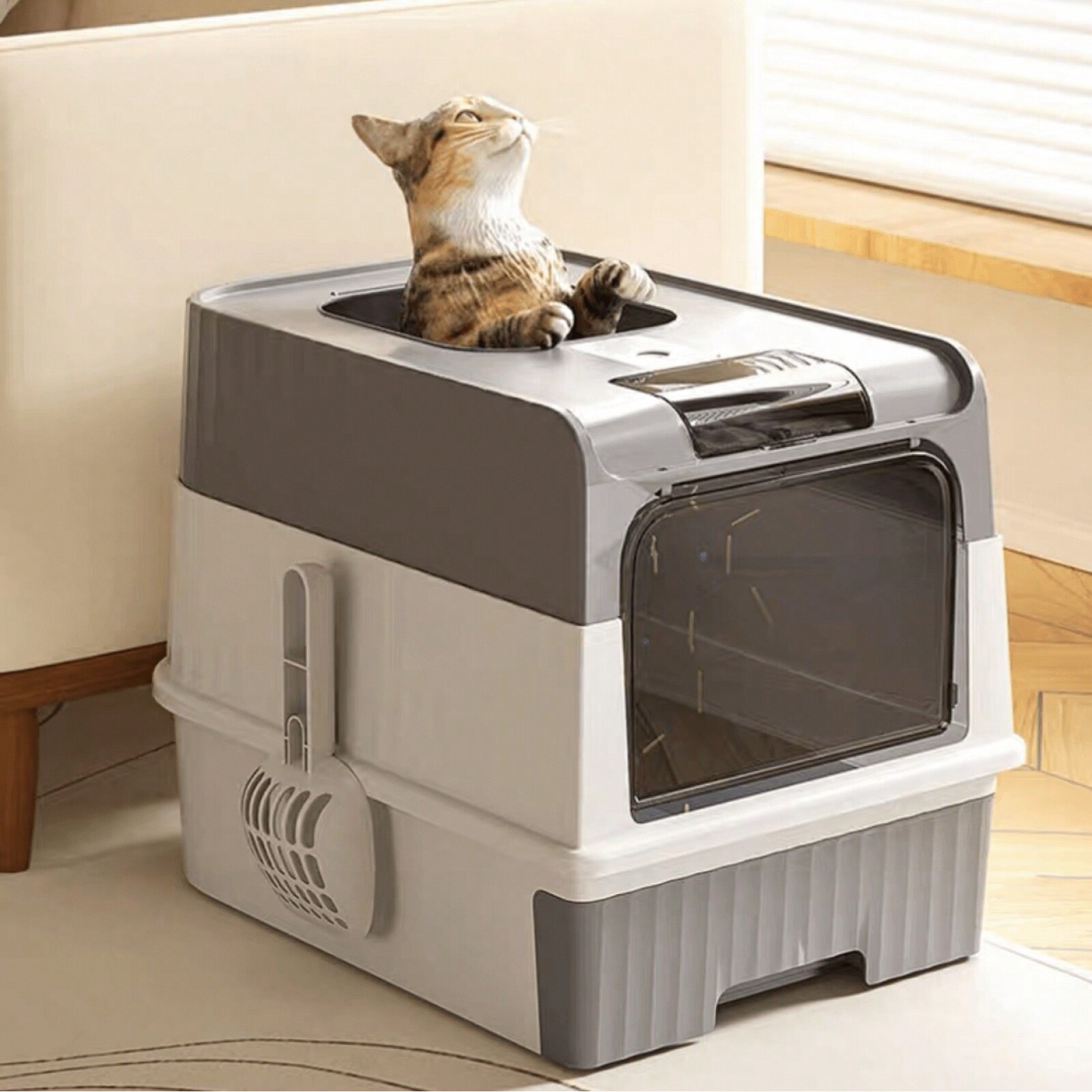 Magic Cat Litter Box — Classic Drawer Style (Includes Litter Scoop)